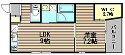 アクアリウス2 1LDKの間取図画像
