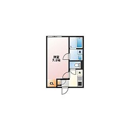 ForesightInn 1Kの間取図画像