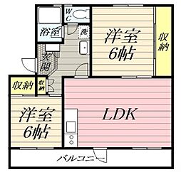 セピアコート興津 2LDKの間取図画像