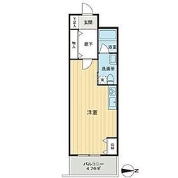 ライオンズマンション平塚見附町第2 ワンルームの間取図画像