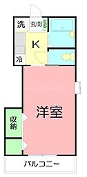 ハイムカープ 1Kの間取図画像