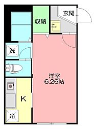 ガラージュ湘南 1Kの間取図画像