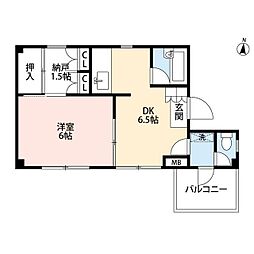小川ビル 1SDKの間取図画像