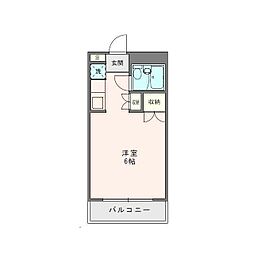 マウロア大磯 ワンルームの間取図画像