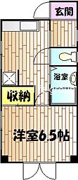 ジュネス平塚 1DKの間取図画像
