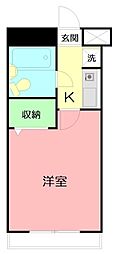 サニークレスト湘南平塚 1Kの間取図画像