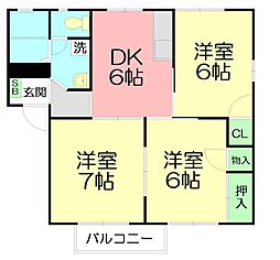 間取図画像 3DK