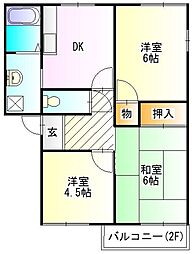 エクセルメゾン 3DKの間取図画像