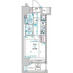 GENOVIA平塚IV 9階1Kの間取り