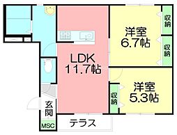 間取図画像 2LDK