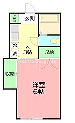 ドミールタカミネ 1Kの間取図画像