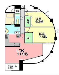間取図画像 2LDK