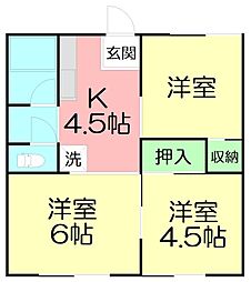 間取図画像 3K