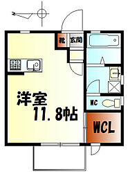 桃浜ガーデンコート ワンルームの間取図画像