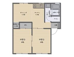 間取図画像 2LDK