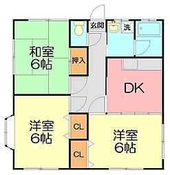 間取図画像 3DK