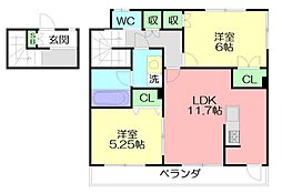 LaLuce 2LDKの間取図画像