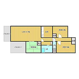 フィールドサン 3LDKの間取図画像