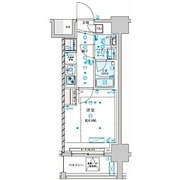 GENOVIA平塚IV 1Kの間取図画像
