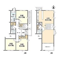 エクレール大磯A 3LDKの間取図画像