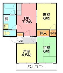 グリーンサイドマンション 3LDKの間取図画像