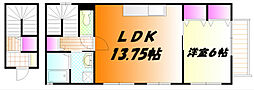 コンフォートプレジオ 1LDKの間取図画像