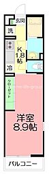 リブリ・平塚代官町 1Kの間取図画像