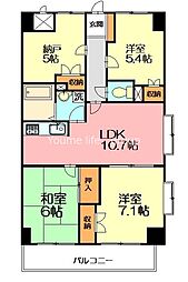 ツインベル・カトレア館 3SLDKの間取図画像