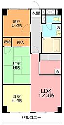 ソシアグリーンオーク 3LDKの間取図画像