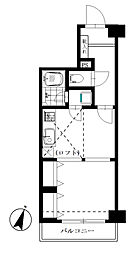ゾンネンハイム武蔵関 ワンルームの間取図画像
