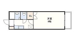 リファレンス佐賀大前 1Kの間取図画像