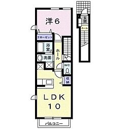 ブローディア 1LDKの間取図画像