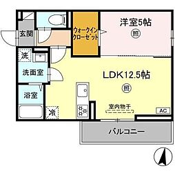 LUSSO5 1LDKの間取図画像