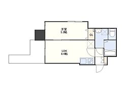 Forbis稲荷町 1LDKの間取図画像