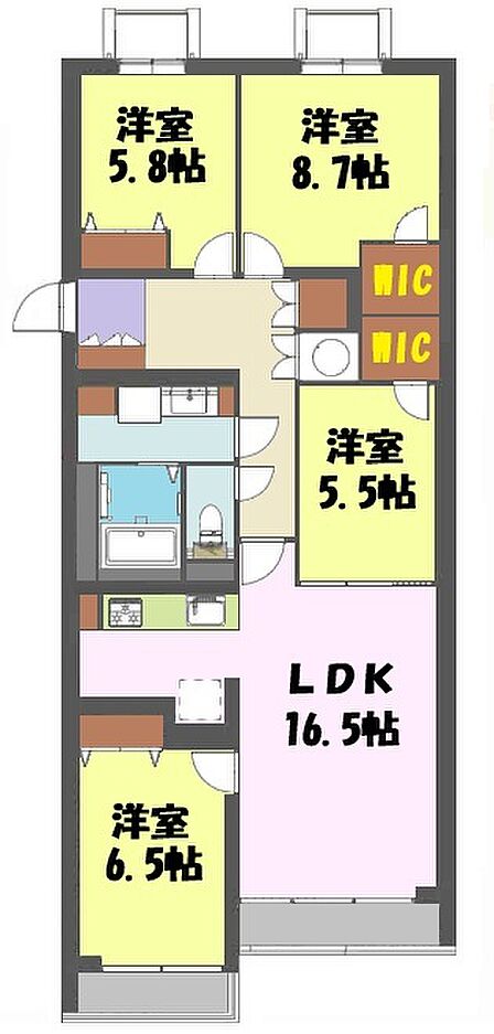 4LDK 間取り