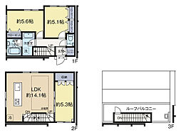 リムテラス武蔵小金井クレア 2SLDKの間取図画像