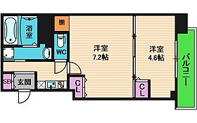 ヴィラ・セレーノ玉造本町  ｜ 大阪府大阪市天王寺区玉造本町（賃貸マンション2K・4階・34.38㎡） その2