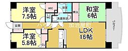 パークハイツ多賀山 3LDKの間取図画像
