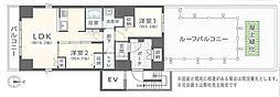 LIVCITY日暮里 1LDKの間取図画像