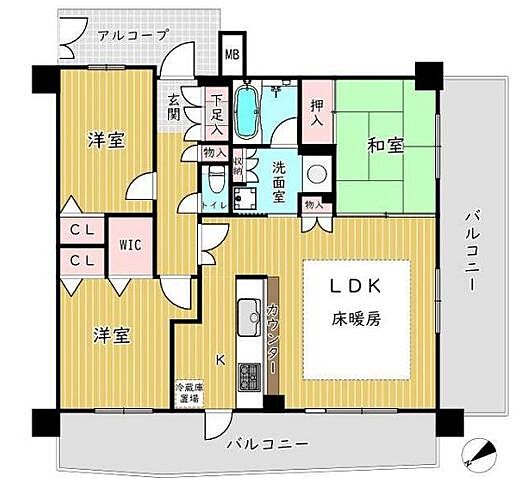 間取り クレストフォルム上野グランステージ 6階/-