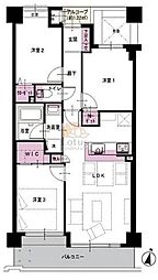 グランベル西新井 3LDKの間取図画像