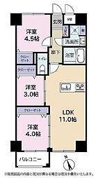 NICアーバンハイム亀戸 3LDKの間取図画像