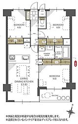 クレール松原 3LDKの間取図画像