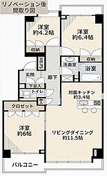 パークハウス新松戸311 3LDKの間取図画像