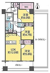 ライオンズステーションプラザ草加 3LDKの間取図画像