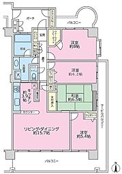 ルネ・マザーズシティ北棟 4LDKの間取図画像