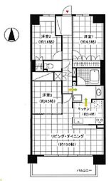 ハミングテラス 3LDKの間取図画像