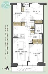 ライオンズプラザ北綾瀬 3LDKの間取図画像