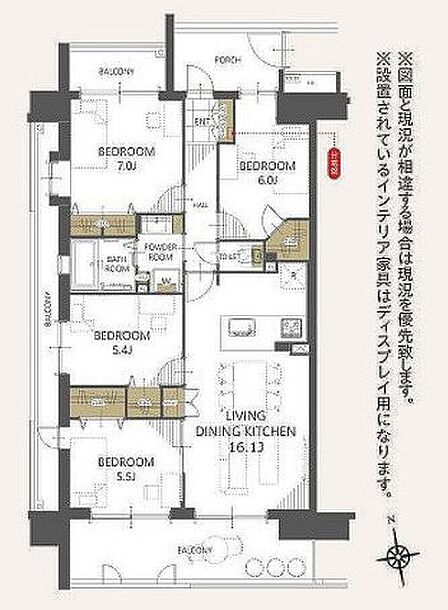 角部屋につき明るく風通しの良い室内。各所に収納を設けており荷物が多い方も安心です。