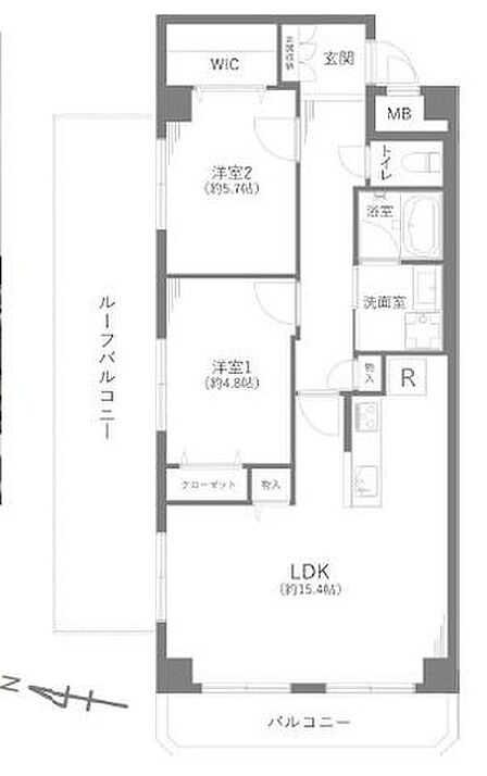 ◆広々19.60m2の無償ルーフバルコニー付き2LDK◆2026年8月末リフォーム完工予定◆アフターサービス保証付き